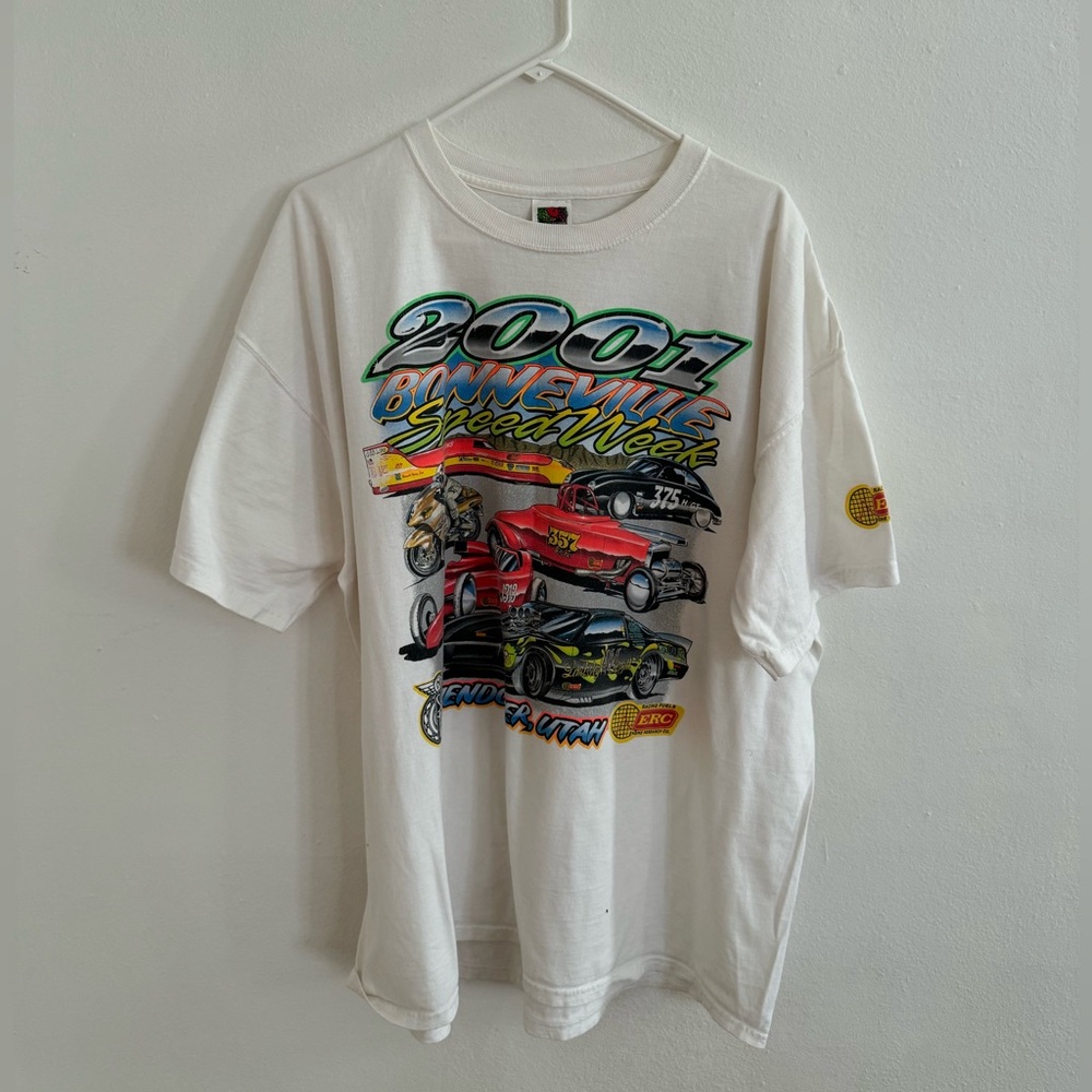 Vintage racing White Graphic Tee